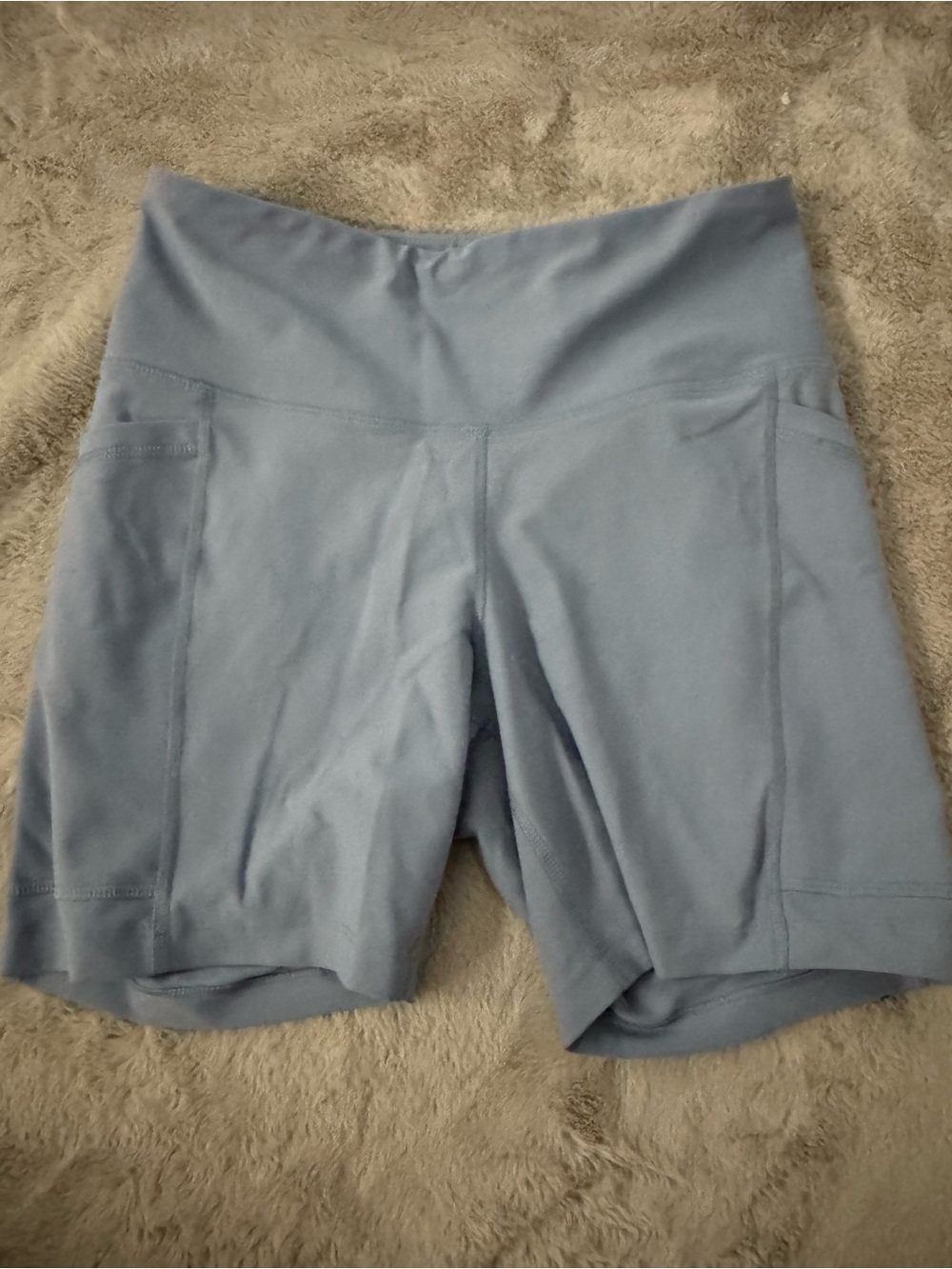 Old Navy Dusty Blue High-Rise Athletic Bike Shorts